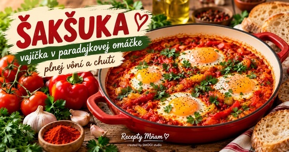 🍳🌶️ Šakšuka – vajíčka v paradajkovej omáčke plnej vôní a chutí