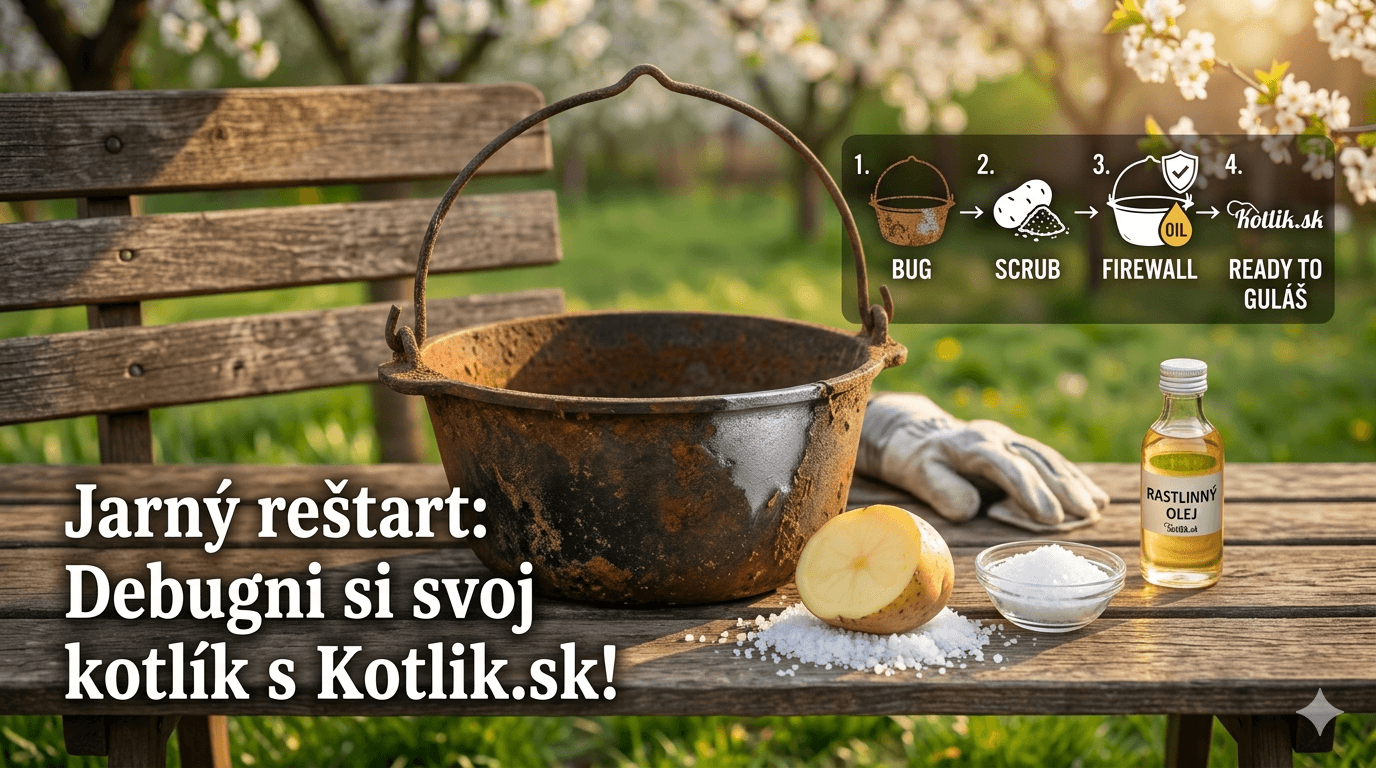 čistenie kotlika na gulas