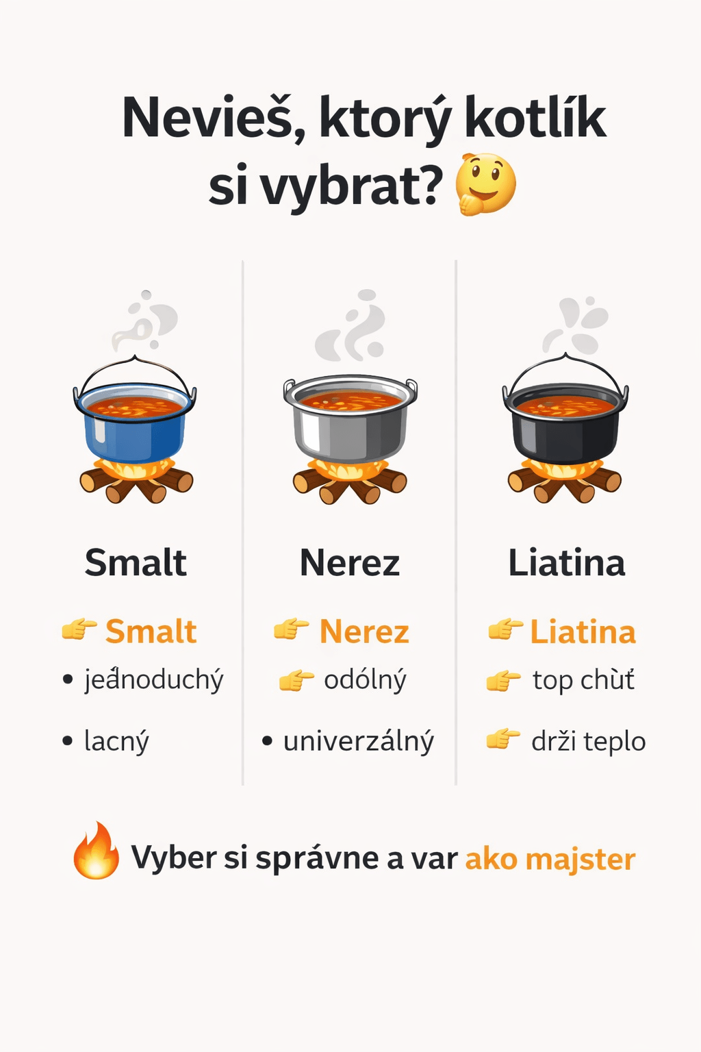 Smalt vs Nerez vs Liatina – rýchle porovnanie