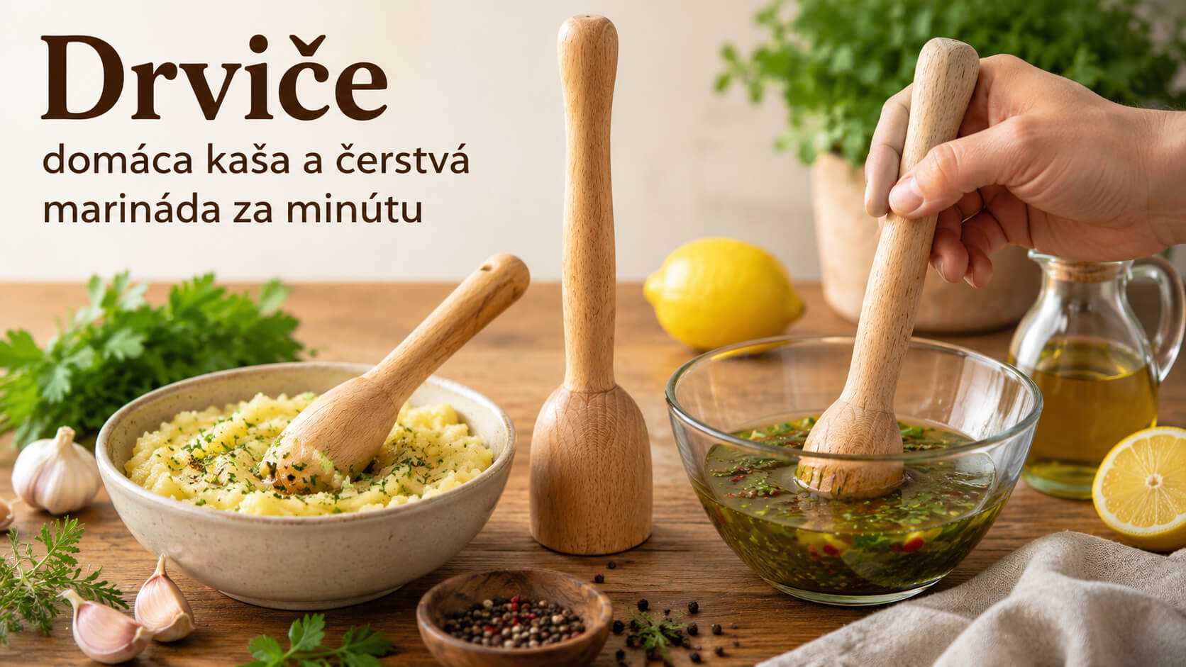 Drviče – domáca kaša a čerstvá marináda za minútu