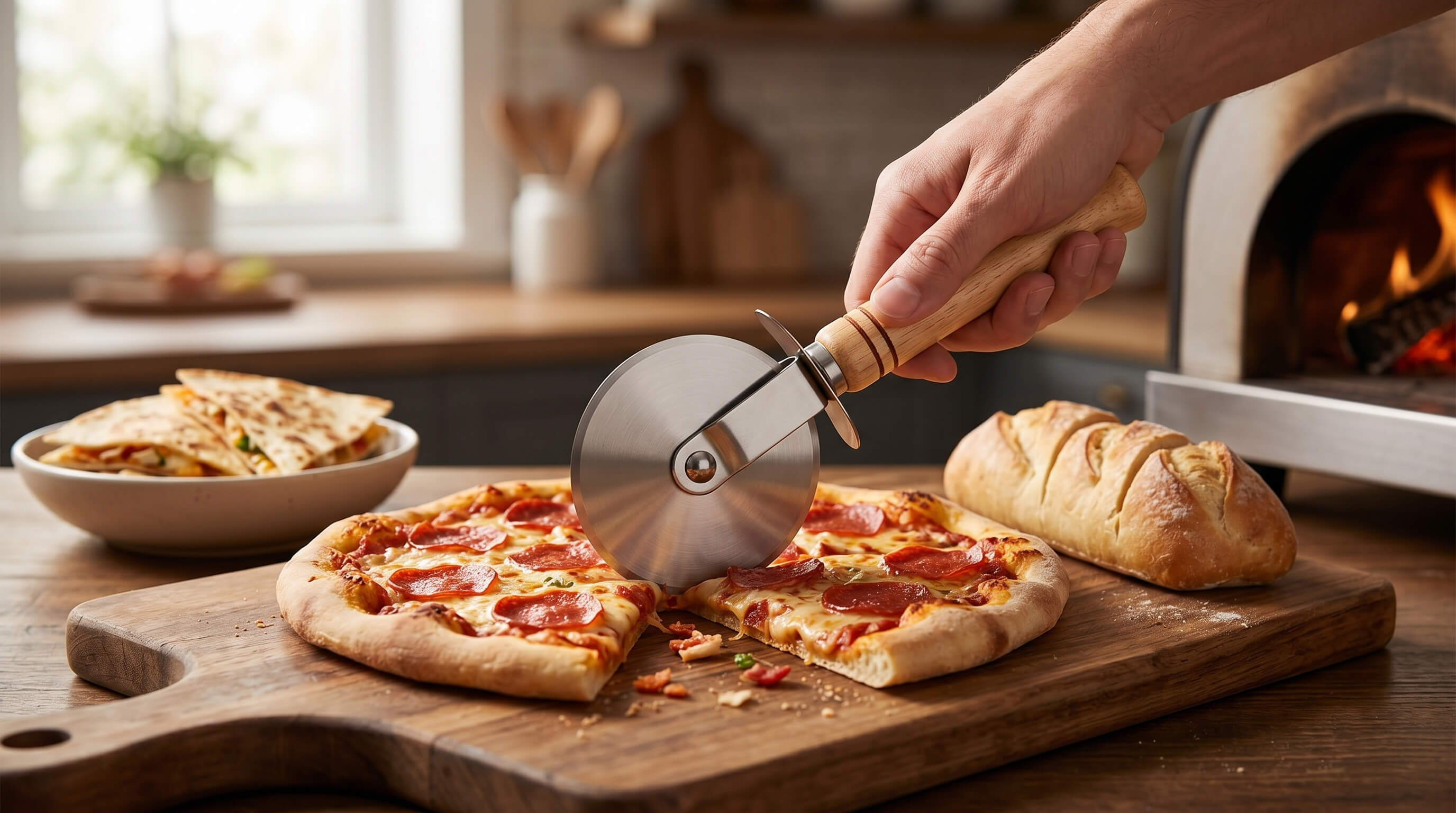 Krájač na pizzu – chrumkavý rez bez ťahania syra