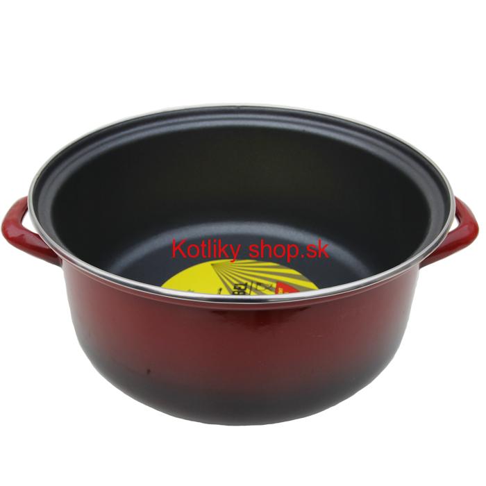 Smaltovaný červený kastról 24 cm