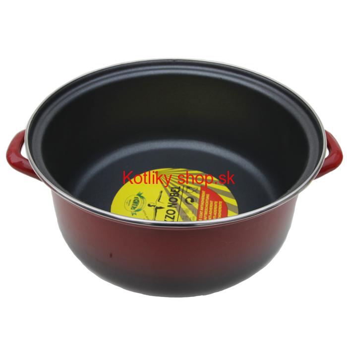 Smaltovaný červený kastról 24 cm