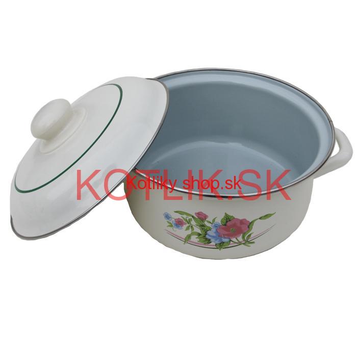 Smaltovaný kastról 24 cm (kvetiny)