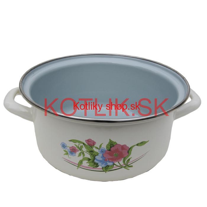 Smaltovaný kastról 24 cm (kvetiny)