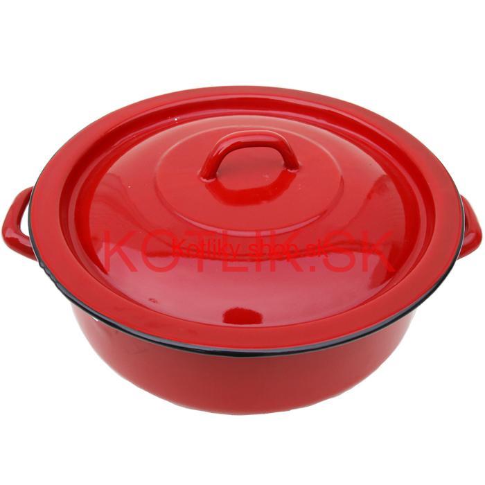 Smaltovaný červený kastról 4,5 L