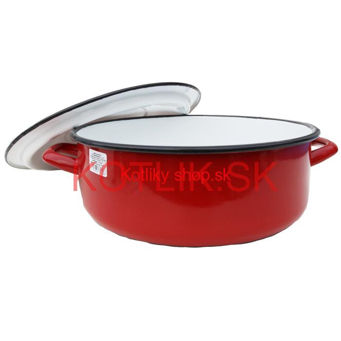 Smaltovaný červený kastról 4,5 L