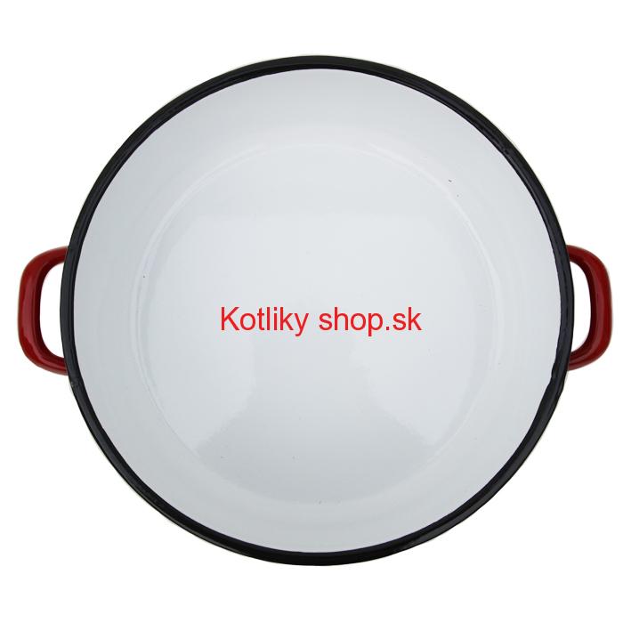 Smaltovaný červený kastról 8 L