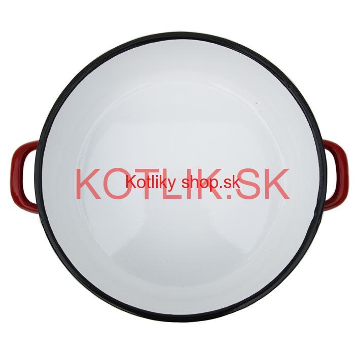 Smaltovaný červený kastról 10 L