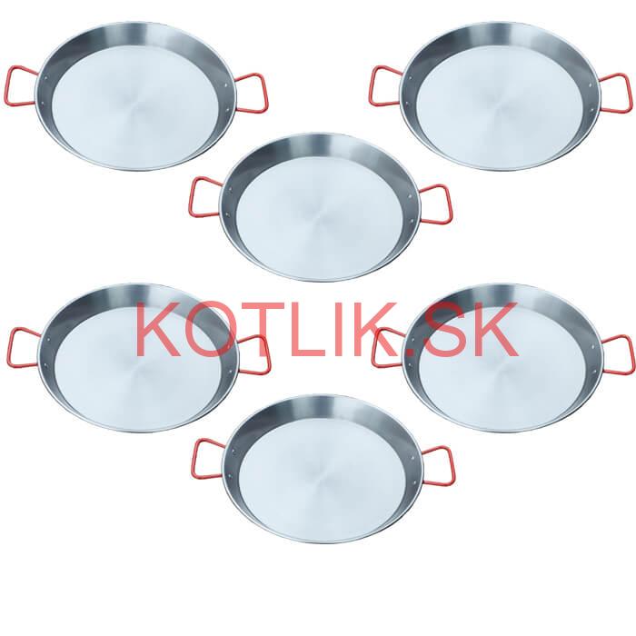 Paella Tapas catering 22 cm – 6 ks oceľových panvic