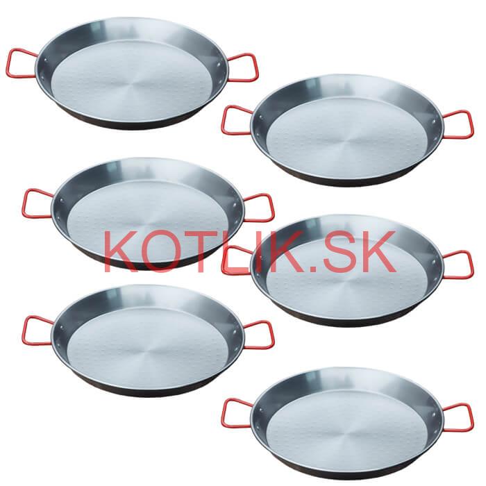 Paella Tapas catering 22 cm – 6 ks oceľových panvic
