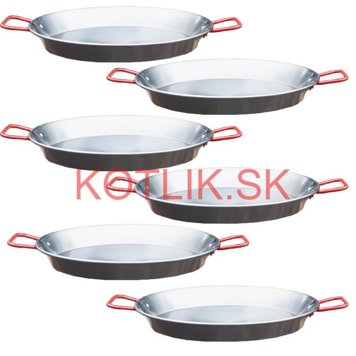 Paella Tapas catering 22 cm – 6 ks oceľových panvic