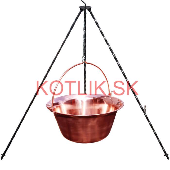 Medený kotlík 10 L (1,2 mm) + trojnožka 1,2 m