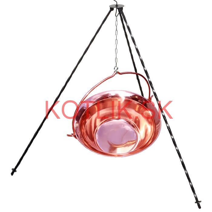 Medený kotlík 10 L (1,2 mm) + trojnožka 1,2 m
