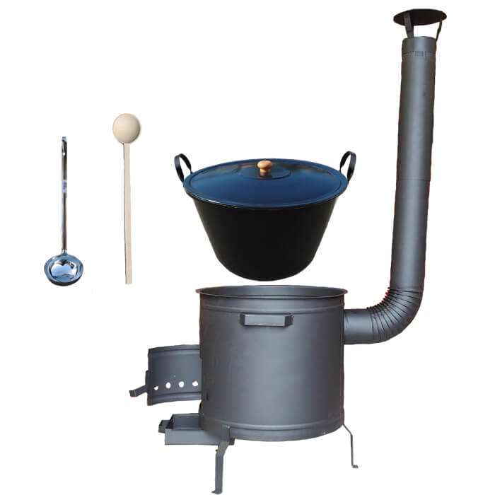 Smaltovaný kotol 60 L + žiaruvzdorná kotlina 53 cm PLUS 600