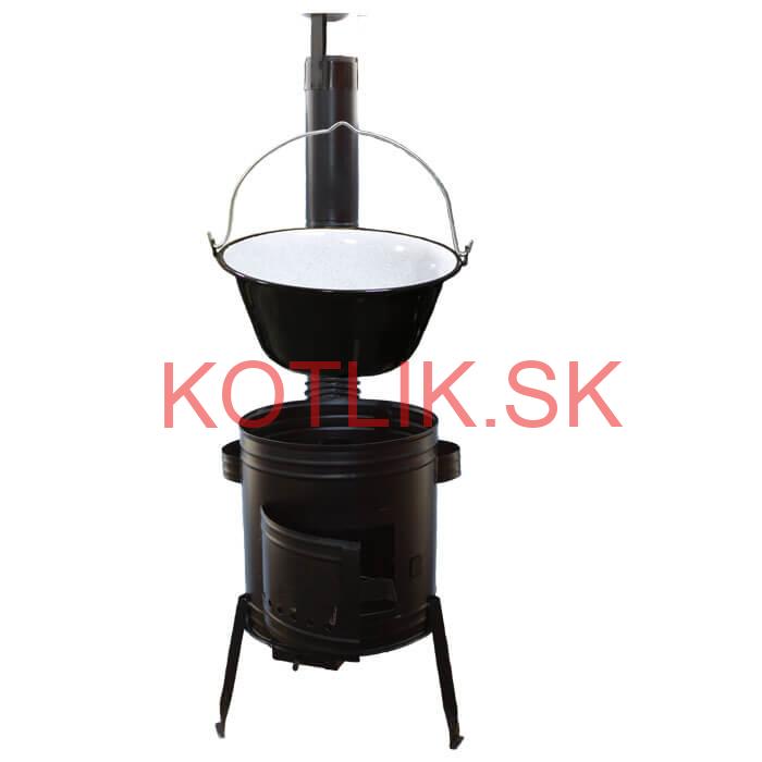Smaltovaný kotlík 8 L (1,2 mm) + kovová kotlina 31 CLASSIC (KOV) Easy party