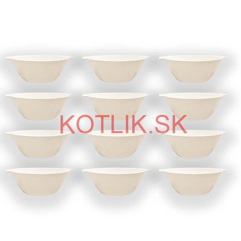 Sada 12 ks: Plastová miska na fajnový kotlíkový guláš a polievky – 500 ml