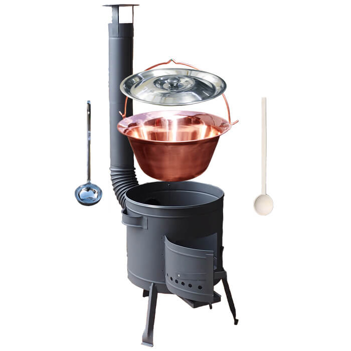 Medený kotlík 20 L (1,2 mm) + nízka kotlina 42 cm PLUS 600