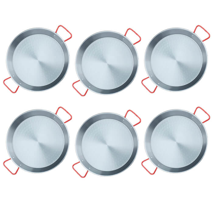 Paella Tapas catering 24 cm – 6 ks oceľových panvic