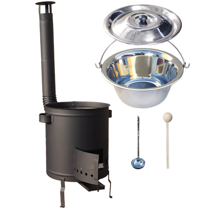 Nerezový kotlík 30 L (1,2 mm) + hrubostenná (1,5 mm) a žiaruvzdorná kotlina 45 PLUS 600