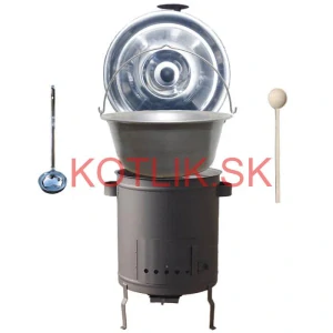 Nerezový kotlík 15 L (1,5 mm) + hrubostenná (1,5 mm) a žiaruvzdorná kotlina 36 PLUS 600