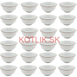 Sada 24 ks veľkých keramických misiek na guláš a polievky, 1 liter