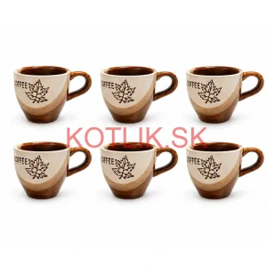 Súprava keramických pohárov na kávu 100 ml 6 ks