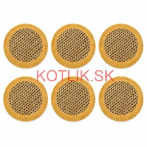 Prírodné podložky pod tanier so strapcami 37 cm, 6 ks