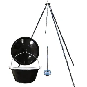 Smaltovaný kotlík 8 L + pokrievka + stojan CLASSIC