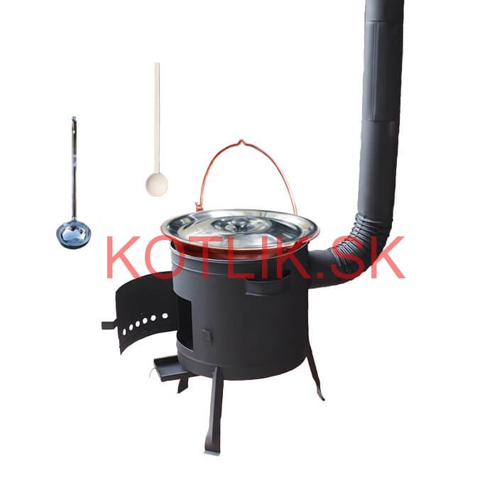 Medený kotlík 14 L (1,2 mm) + nízka kotlina 36 cm PLUS 600