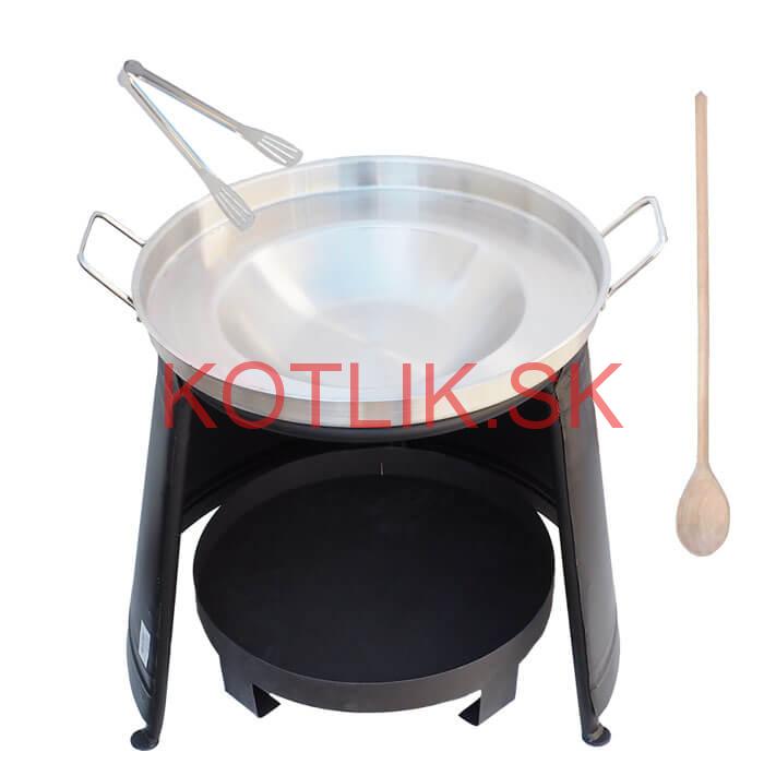 Nerezová panvica 39 cm + chránič plameňa a ohnisko