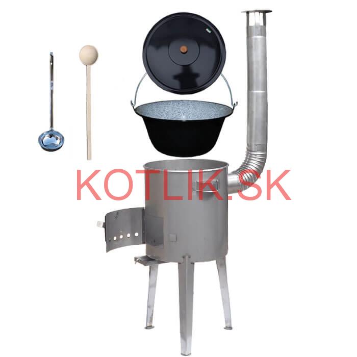 Smaltovaný kotlík 13 L (1,2 mm) + nerezová kotlina 36 cm LUXUS