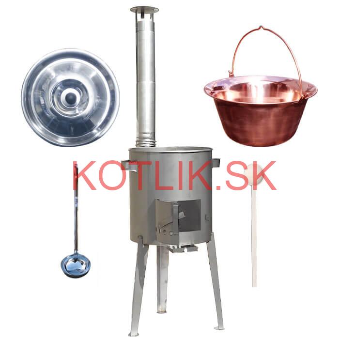 Medený kotlík 20 L (1,2 mm) + nerezová kotlina 42 cm LUXUS