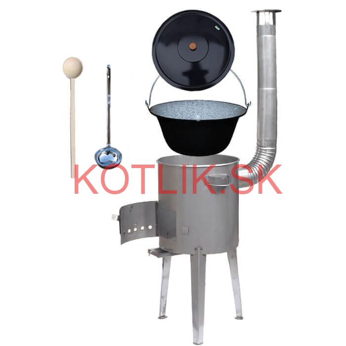 Smaltovaný kotlík 30 L (1,2 mm) + nerezová kotlina 45 cm LUXUS