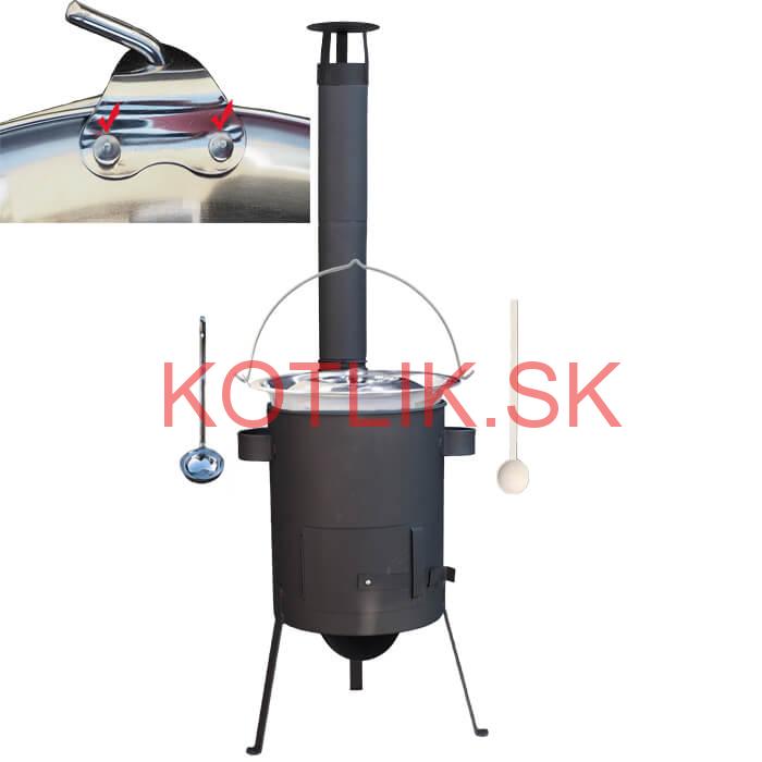 Antikorový kotlík 30 L (0,8 mm) + žiaruvzdorná kotlina 45 PLUS 600 4 MM