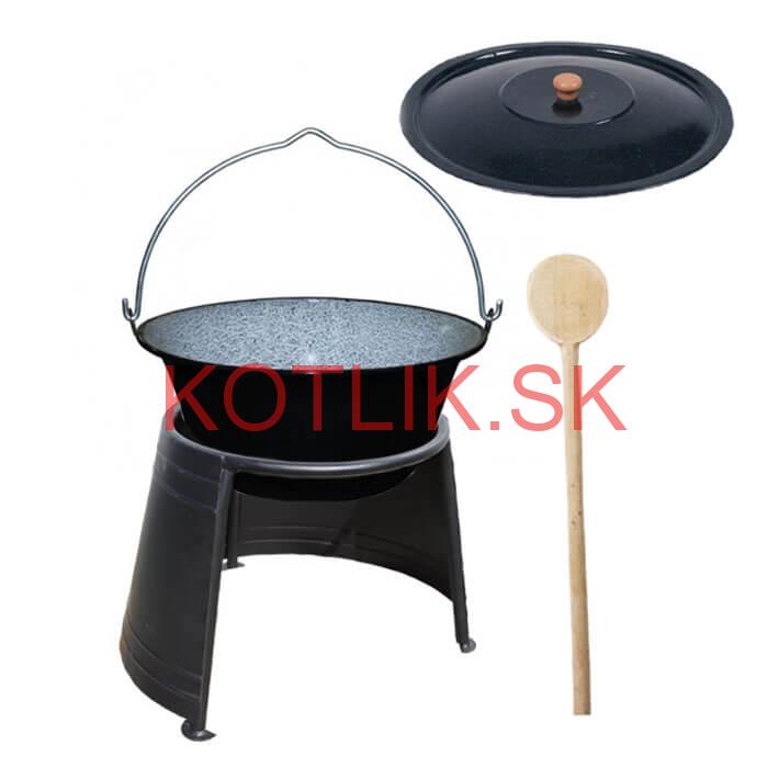 Smaltovaný kotlík 25 L (1,2 mm) + chránič plameňa