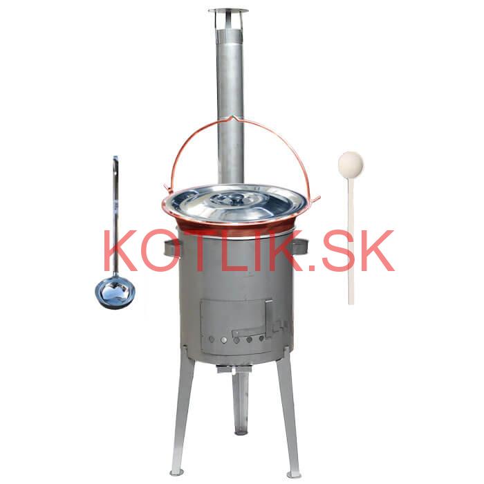 Medený kotlík 30 L (1,2 mm) + nerezová kotlina 45 cm LUXUS