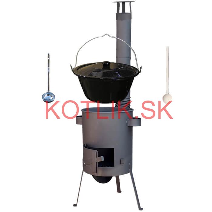 Smaltovaný kotlík 13 L + žiaruvzdorná kotlina 36 PLUS 600 4 MM