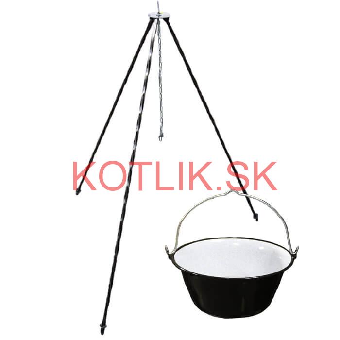 Smaltovaný kotlík 16 L + trojnožka 1,2 m