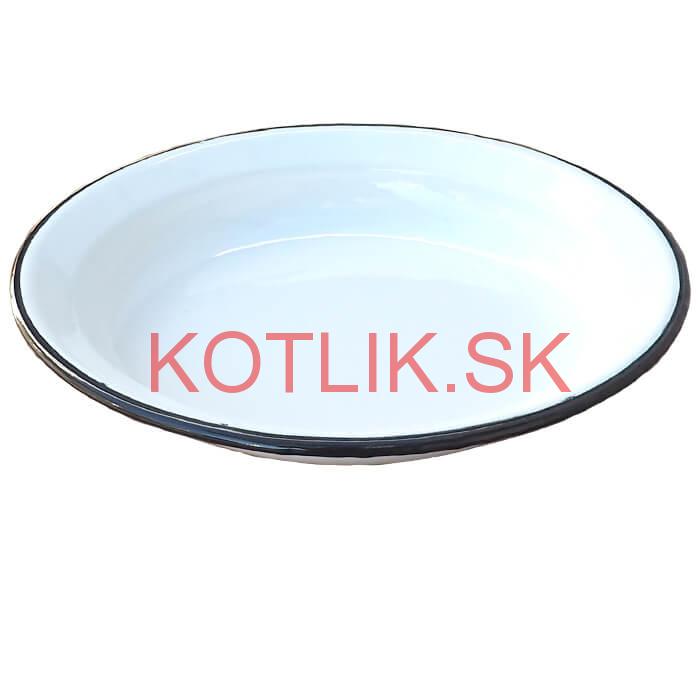 Smaltovaný tanier 28 cm Biely