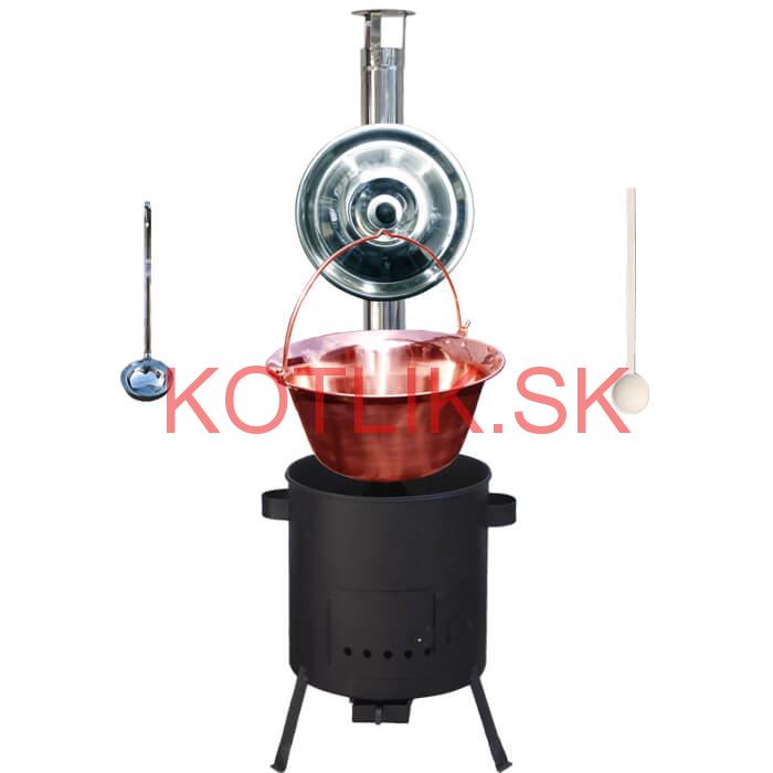 Medený kotlík 20 L (1,2 mm) + žiaruvzdorná kotlina (1 mm) 42 PLUS 600