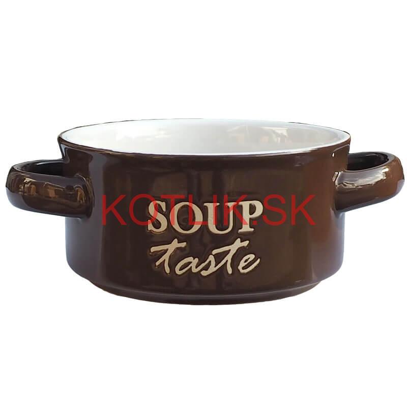 Keramická miska na polievku-hnedá SOUP