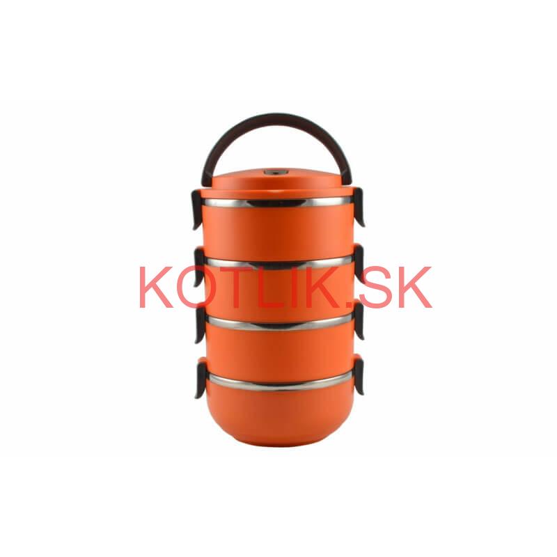 Jedlonosič - obedár 4 dielny oranžový