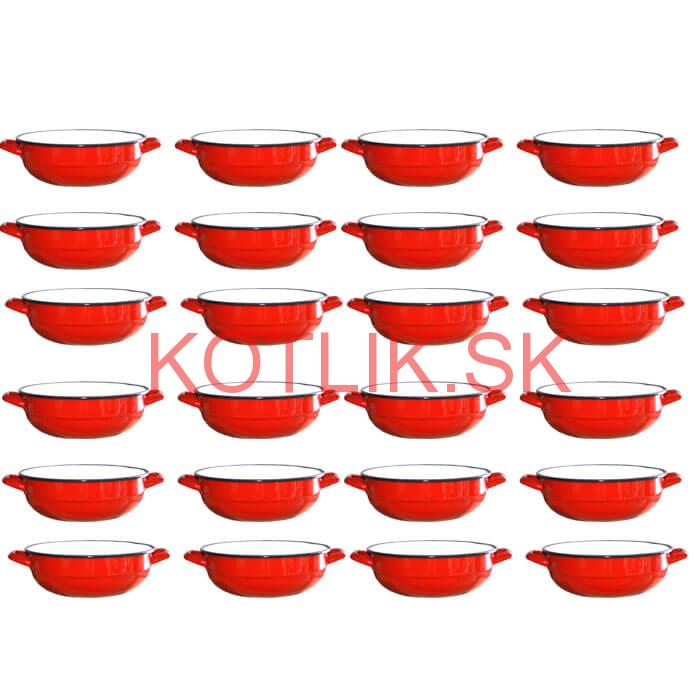 Súprava smaltovaných selských misiek 14 cm 24 ks