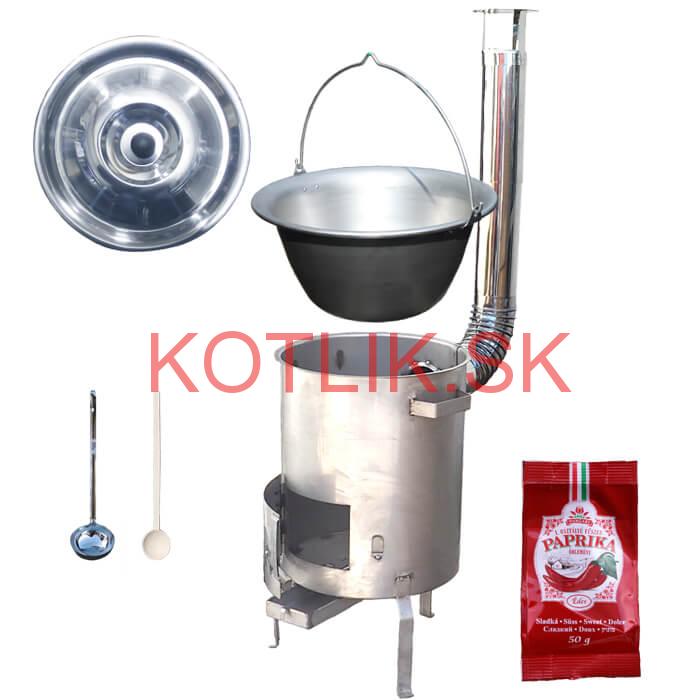 Nerezový kotlík 20 L (1,5 mm) + nerezová kotlina (1,5 mm) 39 cm STRONG EXCLUSIVE