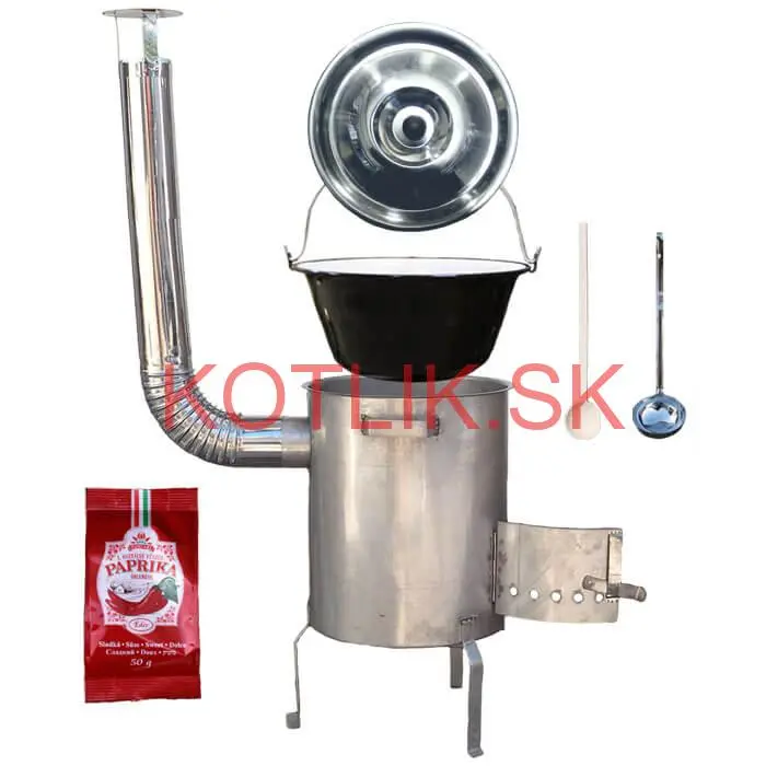 Smaltovaný kotlík 25 L (1,2 mm) + nerezová kotlina (1,5 mm) 42 cm STRONG EXCLUSIVE