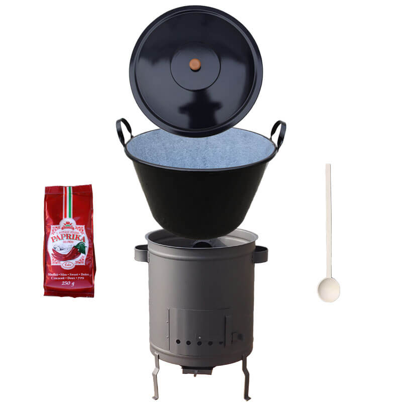 Smaltovaný kotol 70 L + hrubostenná kotlina 53 cm (1,5 mm) STRONG PLUS 600 + sladká paprika 250 g