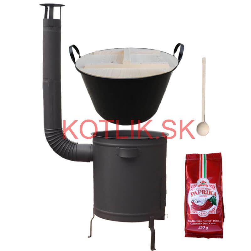 Smaltovaný kotol 100 L + hrubostenná kotlina 60 cm (1,5 mm) STRONG PLUS 600 + sladká paprika 250 g