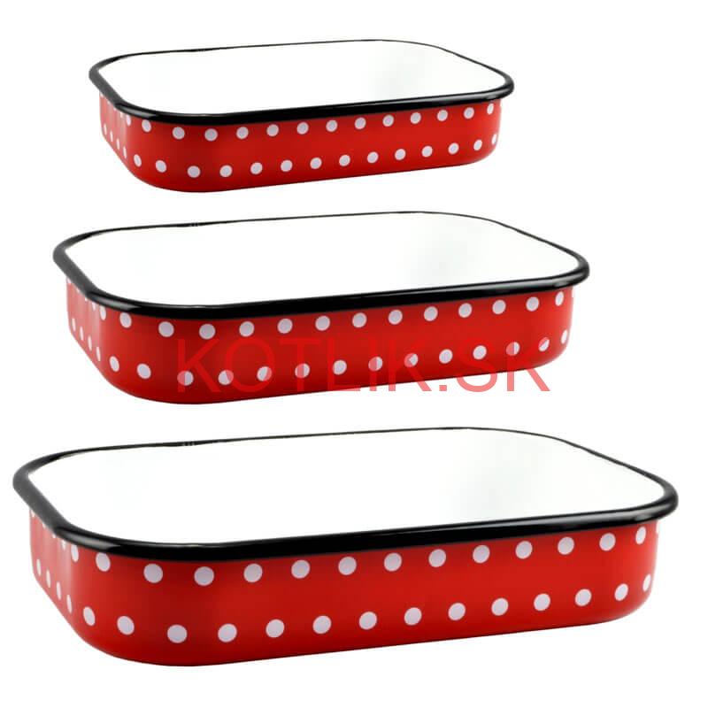 Smaltovane pekáče DECOR 3 ks