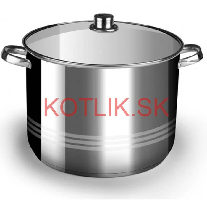 Nerezový hrniec 9 L + sklenená pokrievka